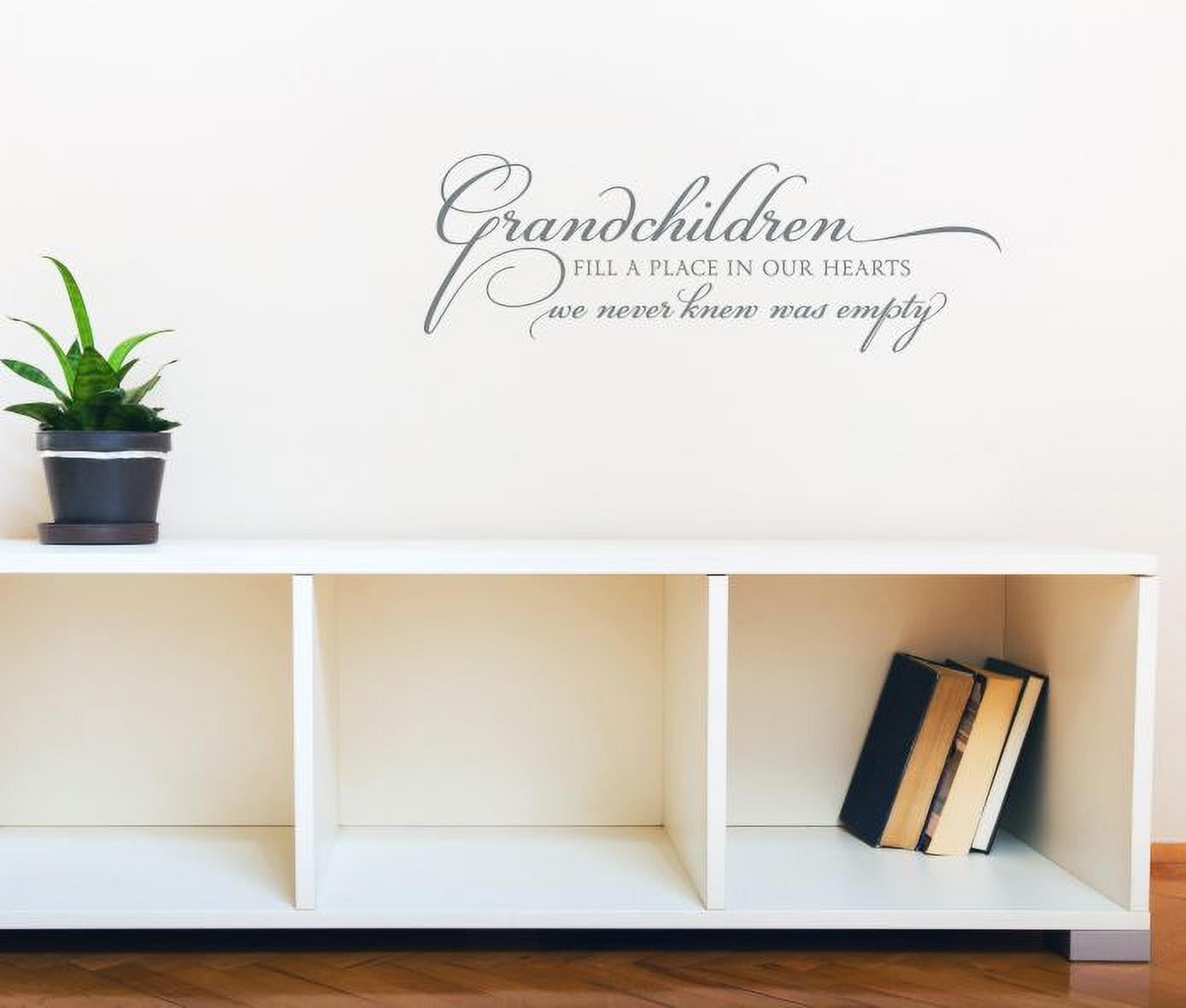 Home Décor Quote Grandchildren Fill Place in Our Hearts Family Vinyl