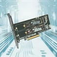 thumbnail image 2 of Two M.2 NVME M Key to PCIe X8 Adapters Board PCIE Circuit Split Card, 2 of 9