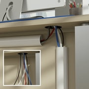 D-Line White Half Round TV Cord Cover, 2x1in, 18in Length