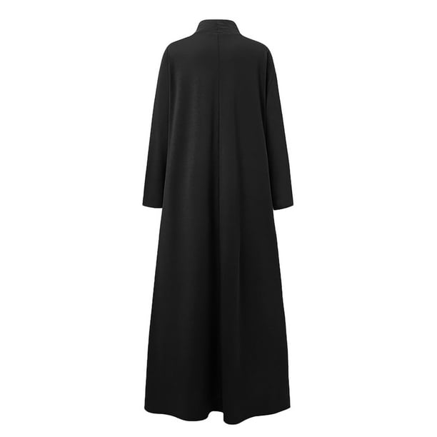 black long sleeve t shirt maxi dress Black Side Tie T-Shirt Maxi Dress BLANK