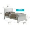thumbnail image 2 of Glory Furniture Louis Phillipe Twin Panel Bed in White, 2 of 2