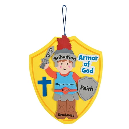 Fun Mechanics Kit - Fun Express - Armor Of God ck - Craft Kits - Hanging Decor Craft Kits - Sign Decoration Craft Kits - 12 Pieces