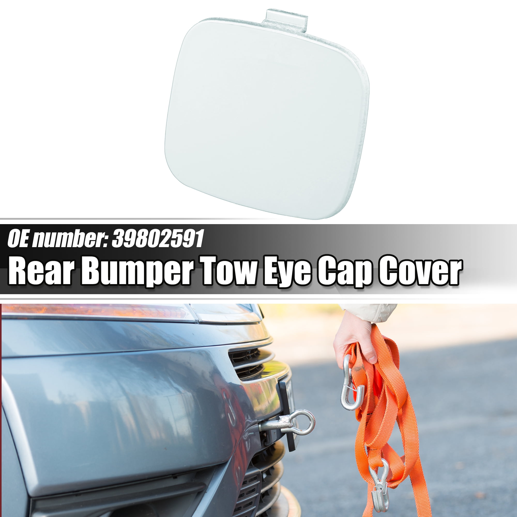 Unique Bargains Car Rear Bumper Tow Hook Cap Cover for Volvo S60 Bright White