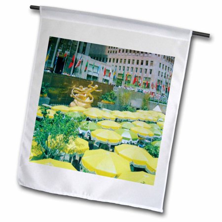 3dRose Rockefeller Center - Garden Flag, 12 by 18-inch