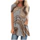 thumbnail image 1 of Blusa de camiseta informal con estampado de manga corta y cuello redondo de verano para mujer a la moda Fridja  hjk1372, 1 of 5