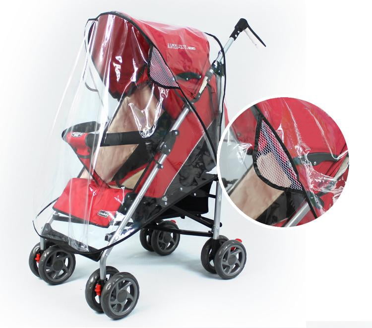 Kids Transparent Universal Double 360 Stroller Rain Sitting Side by Gift Co H7M8 