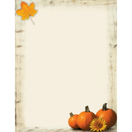 Great Papers! Pumpkin Sunflower Letterhead, 80 Count - Walmart.com