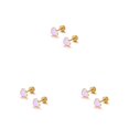 thumbnail image 3 of Jumpingount 2 uds tornillo femenino Mini exquisito corazón temperamento moda pendientes aniversario oreja aros joyería púrpura Type1 NO1, 3 of 6