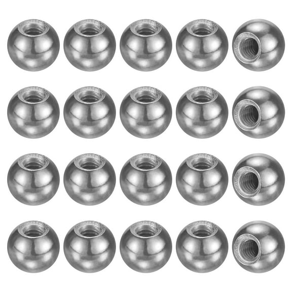 20-Pack Threaded Ball Nut Knobs, M4x9mm Carbon Steel Female Thread Ball Nut Cap for Lighting Fixtures/Machinery/DIY, [Chrome Tone]