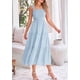 thumbnail image 4 of Vestido PRETTYGARDEN para mujer, a media pierna, de verano, azul claro, XXL, 4 of 9