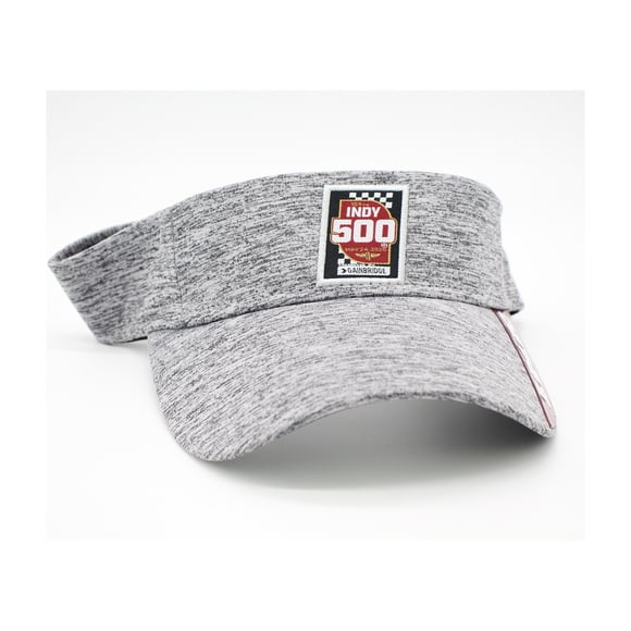 INDY 500 Visera de entrenamiento jaspeada para hombre, gris, talla única