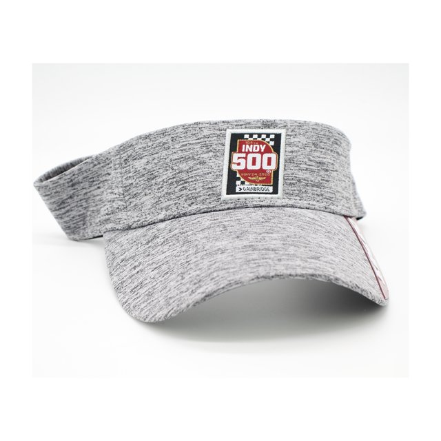 INDY 500 Visera de entrenamiento jaspeada para hombre, gris, talla única