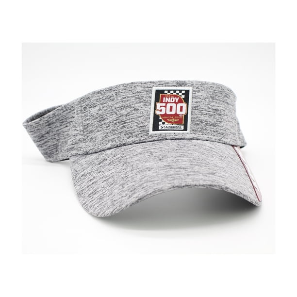 INDY 500 Visera de entrenamiento jaspeada para hombre, gris, talla única