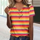 thumbnail image 4 of Camiseta de Manga Corta con Cuello en V, Camiseta Larga de Moda Y Ligera para Mujeres, 4 of 4