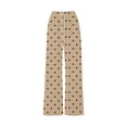 thumbnail image 5 of Falkdiz Loose Sweatpants for Girls Outdoor Polka Dot Pockets Sport Relaxed fit Straight Leg Pantalones Stylish Girls Pants Elastic Waist , Khaki , Size: 14-15 Years, 5 of 7