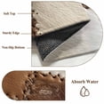 thumbnail image 6 of Cow Cowhide 8FT Round Area Rugs for Living Room 111 Abstract Brown Seam Leather Ultra-Thin Non-Slip Round Rugs Machine Washable Low Pile Circle Carpet for Bedroom Kitchen Nursery, 6 of 9
