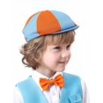 thumbnail image 2 of Gorra Baby Newsboy DESIGN A&J para niños de 2 a 3 años, color naranja/azul, 2 of 6
