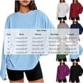 thumbnail image 3 of Hzzrkos Womens Casual Long Sleeve Round Neck Loose Fit Basic Pullover Top Everyday Blouse Shirt White L, 3 of 9