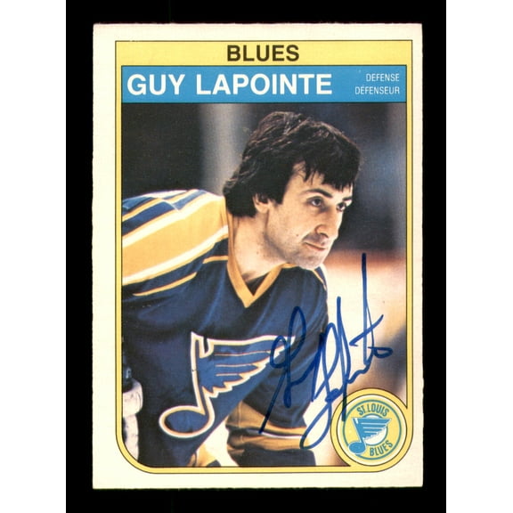 Guy Lapointe Autographed 1982-83 O-Pee-Chee Card #305 St. Louis Blues SKU #251937