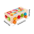 thumbnail image 3 of Coche clasificador de formas de madera para arrastrar | Tractor multifuncional de inteligencia con bloques geométricos coloridos | Juguete educativo de clasificación de formas para niños pequeños, 3 of 6