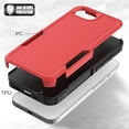 thumbnail image 5 of KOMI iPhone 16E Case: Dual Layer Protective Heavy Duty Cell Phone Cover Shockproof Rugged with HD Screen Protector - Military Protection Bumper Tough - Apple iPhone 16E / SE 2025 / SE4, Red, 5 of 5