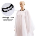 thumbnail image 4 of MasteelfCA Cape de Coiffure Utile Cape de Coupe de Cheveux Imperméable Cape de Coupe de Cheveux Fournitures de Protection pour Salon de Coiffure (Blanc), 4 of 7