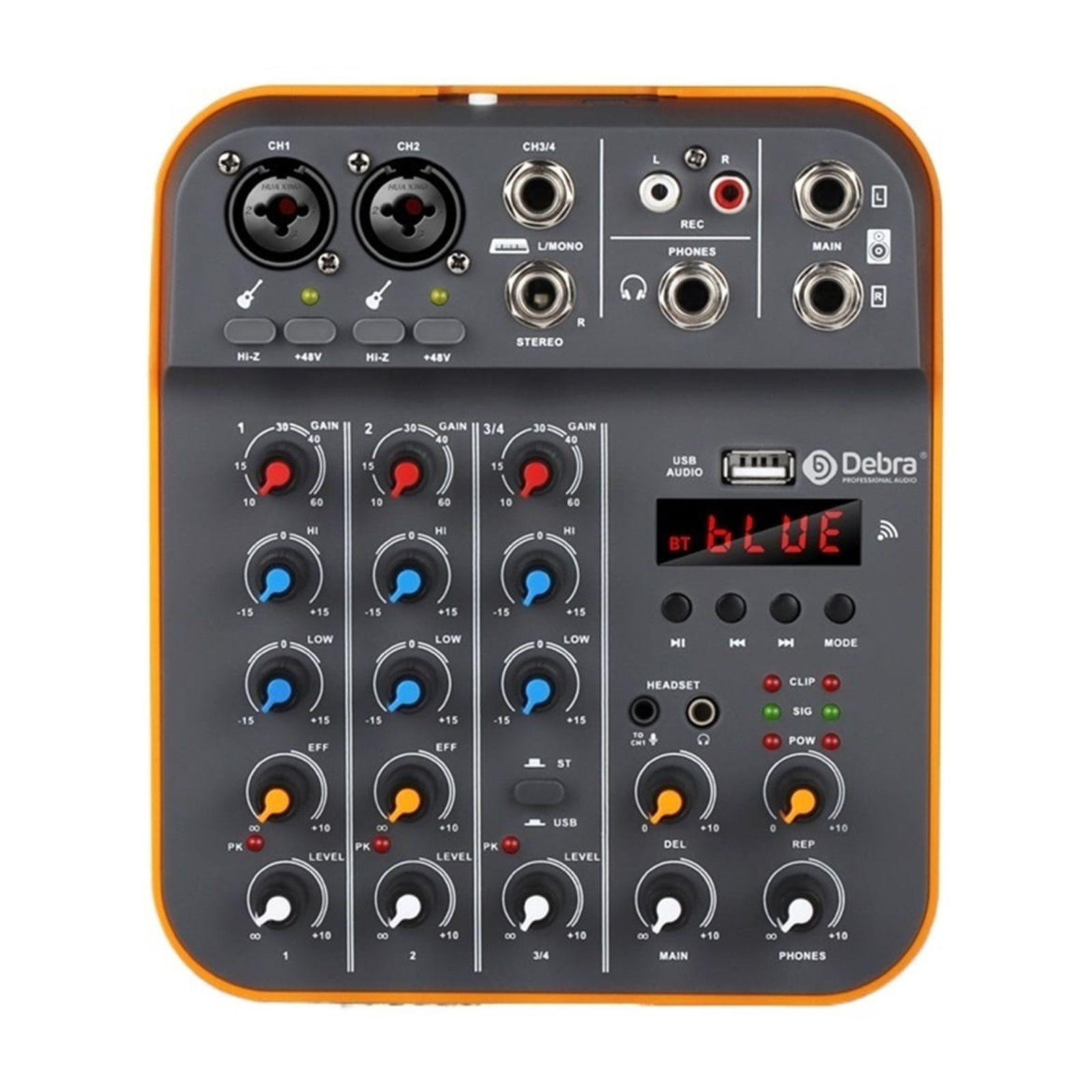D4M DJ Console Mixer 4 Channel Phantom Power USB DJ 5V Custom Power Console For PC Singing Musical Instrumen ,Easy to Operate