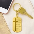 thumbnail image 3 of Lord's Prayer Italian Padre Nostro Engraved Dog Tag Bible Keychain Stainless Steel or 18k Gold, 3 of 11