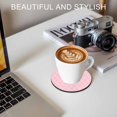thumbnail image 6 of Pink White Stripes Coasters Set of 6, Absorbent Coasters for Drinks, Simple Geometric Modern Monochrome Coaster for Desk Coffee Table Protection, Home Decor House Warming Gifts 4", 6 of 8