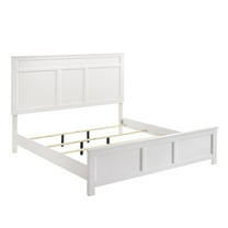 New Classic Furniture Andover 5-Piece Wood California King Bedroom Set in White