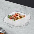thumbnail image 1 of Rejilla para freidora de aire,Rejilla para freidora de aire Rejilla para parrilla para freidora de aire Papas fritas,Rejilla para asar con rejilla de drenaje de acero inoxidable,Accesorios para, 1 of 8
