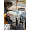 thumbnail image 5 of Outdoor Tablecloth with Umbrella Hole for Patio/Picnic/Party/Camping, Blue Coastal Waterproof Table Cloth Square Cover Washable, Summer Beach Coral Shell Starfish Seahorse (60"x 60"), 5 of 8