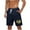 Dark Blue#, variant on cocolona Mens Summer Vacation Beach Shorts Fashion Casual Hawaiian Print Elastic Waist Drawstring Swim Shorts Plus Size Board Shorts with Pockets