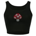 thumbnail image 3 of KOMOO Women Sleeveless Vest Fashion Mushroom Heart-Shaped Print U-Neck Top Leopard Shirt Tee  Streetwear Summer Tank Top, 3 of 7