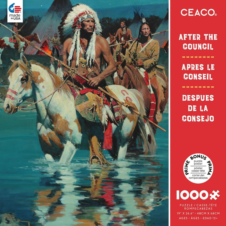 Ceaco 1000-Piece Native American After the Council Interlocking