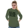 thumbnail image 4 of US Army Logo My Dad Defending Freedom Unisex Plus Size Long Sleeve Shirt Brisco Brands 2X, 4 of 4