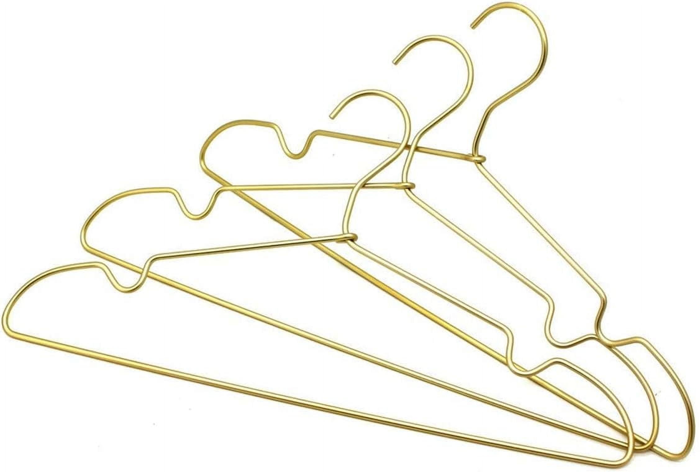 12.6" Matte Gold Metal Kids Baby Hangers, 30Pack, Non Slip, Suit for Coated Wire Children Clothes Hangers Closet Storage, Retail Display Space Saving for Toddler Coats Infant Hangers