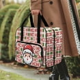 thumbnail image 3 of ZIATUBLE Christmas Santa Claus Portable Cover Tote Bag Universal Sewing Machine Supplies Organizer with 4 Bottom Rubber Pads Portable Sewing Machine Handbag Organizer with Zipper, 3 of 7