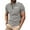 Gray, variant on Men's Zipper Henley Shirts Short Sleeve Casual Slim Fit Golf T shirts Summer Fashion Business Quarter Zip Polo Shirts