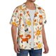 thumbnail image 2 of Fotbe Flower Fox Camisa Estampada de Manga Corta para Hombre, Casual de Verano, Estilo Playero, Sin Arrugas-Medium, 2 of 5
