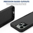 thumbnail image 4 of Decase Heavy-Duty Rugged Case for iPhone 15 Pro,Dual Layer Military Grade Drop Protection Anti-Fingerprint Anti-Scratch Hard Cover Silicone Bumper Shockproof Case for iPhone 15 Pro,Black, 4 of 5