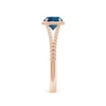 thumbnail image 4 of ANGARA Natural London Blue Topaz Twist Rope Split Shank Ring in 14K Rose Gold for Women (Size-6mm) | November Birthstone, Anniversary, Jewelry Gift for Women | Natural London Blue Topaz Ring, 4 of 10
