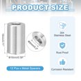 thumbnail image 2 of Uxcell 12 Pcs Stainless Steel Spacers, 5mm ID x 10mm OD x 18mm Height 304 Stainless Steel Bushing Screw Standoff Unthreaded Round Spacer for 3/16"M5 Screws Bolts Nuts, 2 of 5