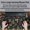 thumbnail image 4 of Office Desk Mat Desktop Pad Extra Large Mouse Pad Gaming Mousepad Mousepads XXL Non-Slip Rubber Base Waterproof with Stitched Edges 35.4" X 15.7" for Game Office, Vintage Woodland, 4 of 7