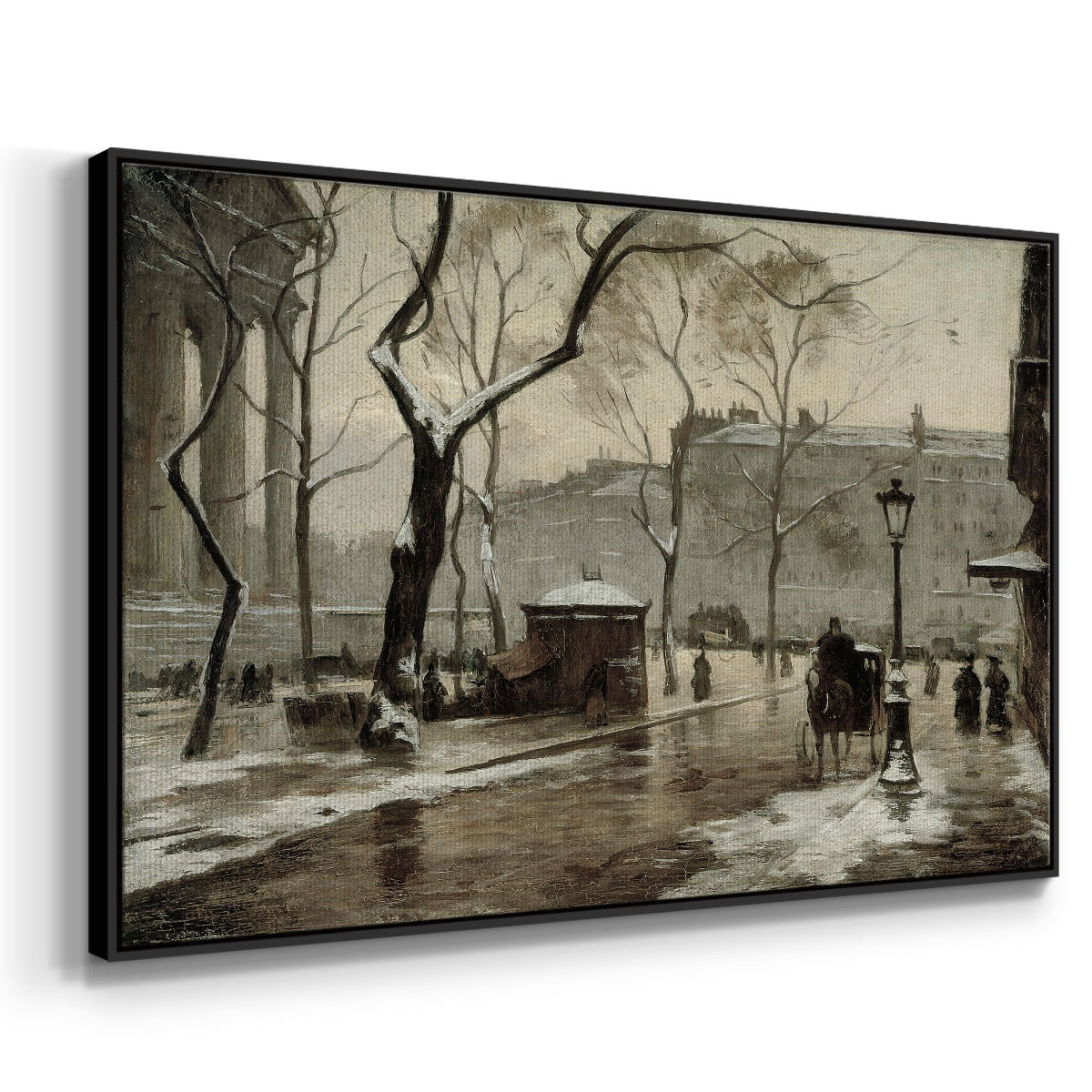 Vintage Animal Print-XXIX By Wexford Home Framed in Black Wood Gallery Wrapped Canvas 27 in. x 41 in.