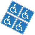 thumbnail image 3 of 4pcs Disabled Wheelchair Stickers Adhesive Disabled Wheelchair Symbol Signs Wheelchair Decals, 3 of 4