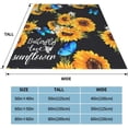 thumbnail image 2 of Sunflower Butterfly Fleece Throw Blanket, Blue Butterfly Super Soft Fuzzy Plush Flannel Blanket,Lightweight Microfiber Cozy Warm Blanket, for Couch Sofa or Bed All Seasons 50" x 60", 2 of 6