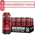 thumbnail image 5 of Rockstar Punched Fruit Punch Energy Drink, 16 fl oz, 12 Pack Cans, 5 of 7