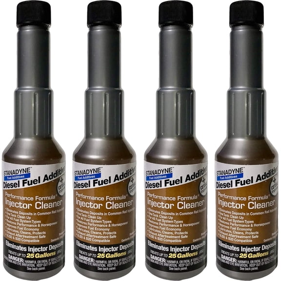 Stanadyne Performance Formula Diesel Fuel Injector Cleaner, Eliminates Injector Deposits, 8 oz, 4 Pack