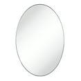 thumbnail image 4 of TEHOME Javell Oval Brushed Nickel Bathroom Mirror 24" x 36" Metal Framed Vanity, 4 of 5
